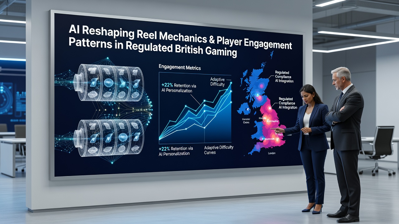 Player engagement dashboards showing AI-influenced slot session data and interaction trends