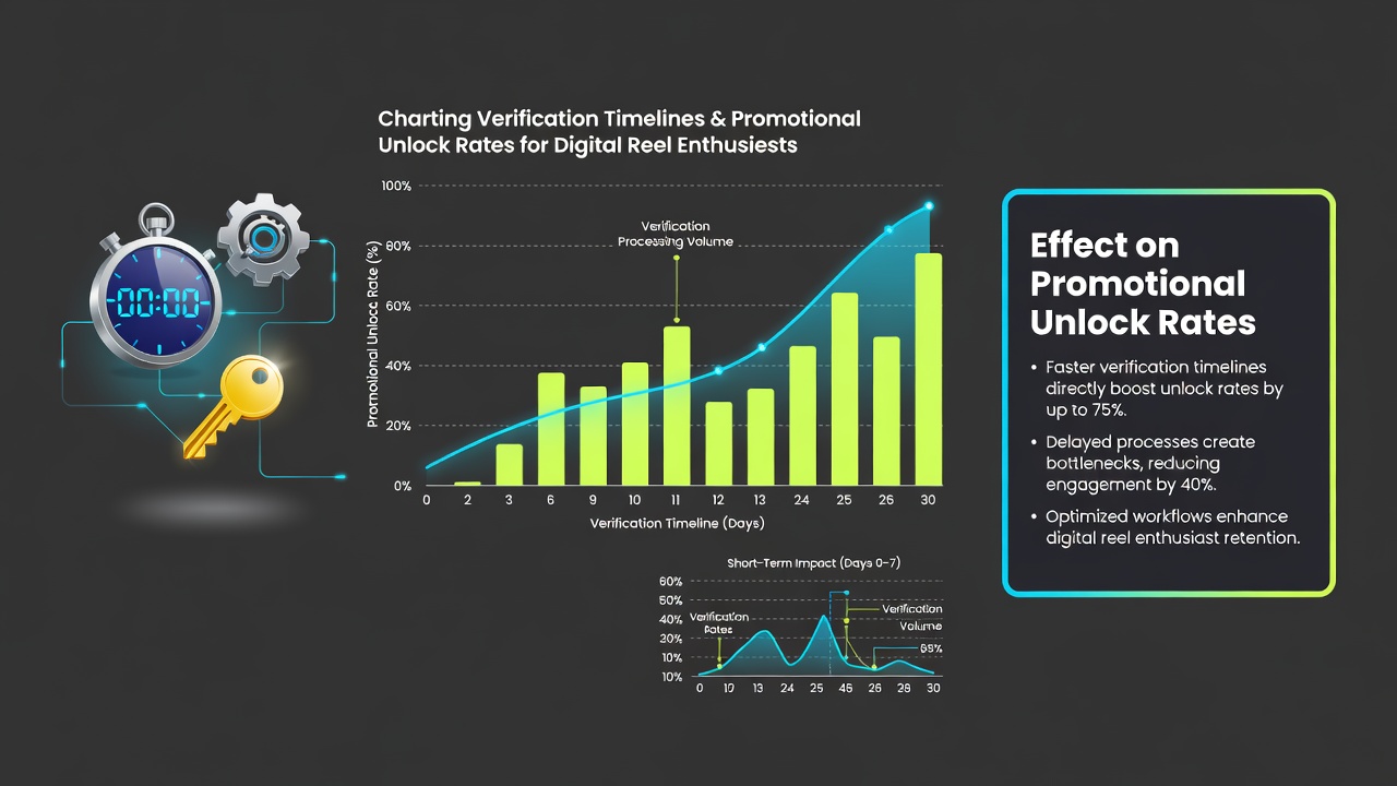 Graph illustrating promotional unlock rates versus verification completion times for British slot enthusiasts