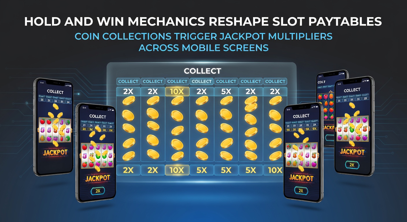 Vibrant slot screen displaying Hold and Win feature with glowing coins and rising jackpot meters during a bonus round