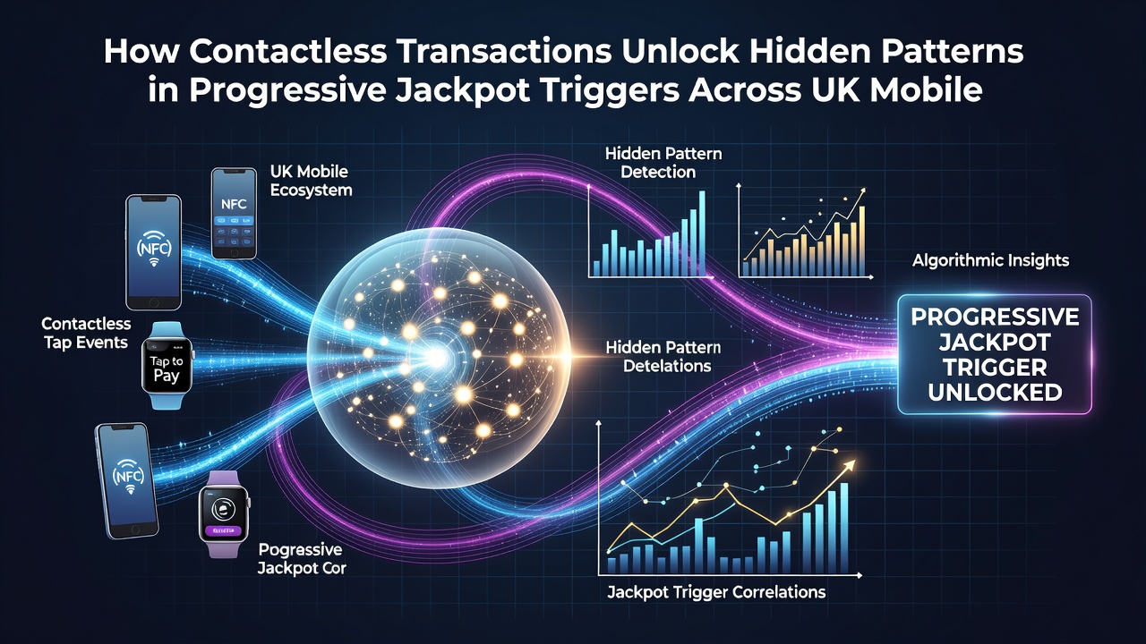 Data visualization dashboard displaying jackpot trigger correlations with contactless payment timestamps on mobile devices