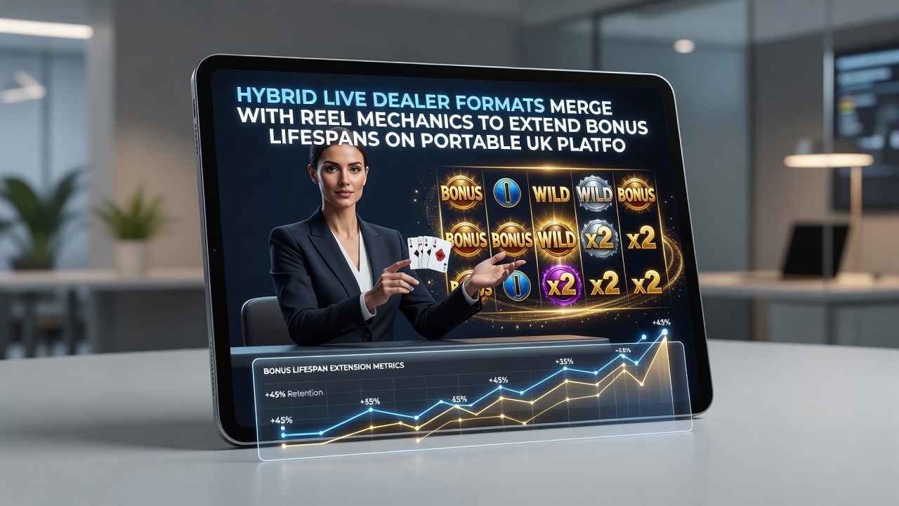 Mobile screen displaying extended bonus round in a hybrid live dealer and reel game on a UK platform