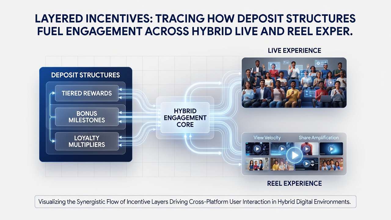 Players navigating between reel slots and live dealer tables under layered deposit incentive programs