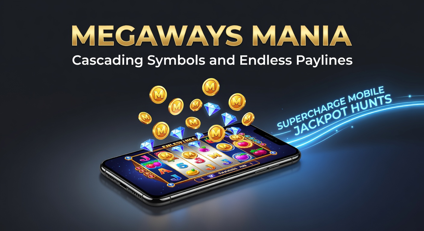 Vibrant Megaways slot screen showing cascading symbols exploding in a chain reaction, with dynamic payline counters climbing sky-high on a mobile device
