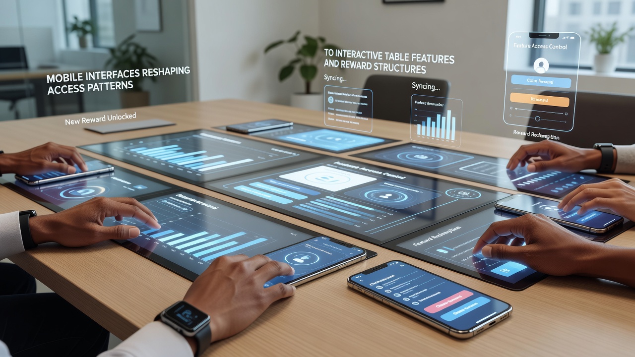 Smartphone screen showing reward notifications and table game interface with loyalty points
