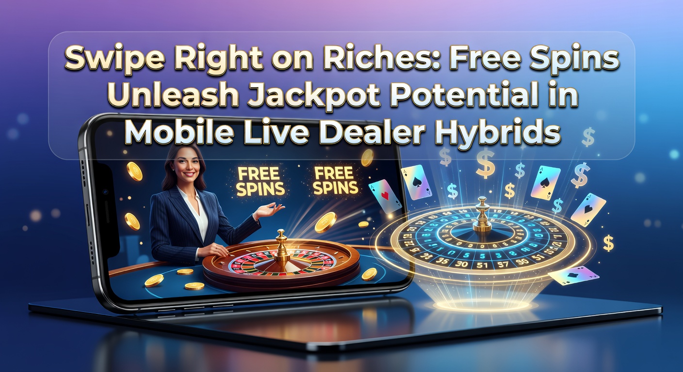 Vibrant mobile screen displaying a live dealer hybrid game with spinning reels, free spins counter, and escalating jackpot ticker